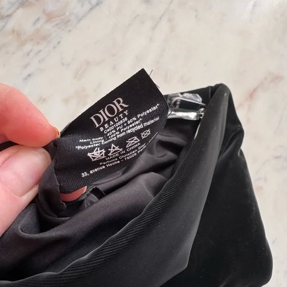 Dior // Black Clutch Makeup Bag